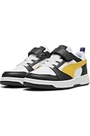 PUMA Rebound V6 Lo AC+ PS, Zapatillas, Negro Amarillo Sizzle White, 35 EU