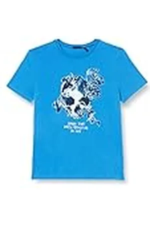 IKKS Tee-Shirt Bleu Tête de Mort Végétale Green Revolution Xu10193.45 Camiseta, , 3 Años para Niñas