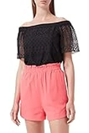 ONLY Onlcaro HW PB Pantalones Cortos de Mezcla de Lino Pnt, , L para Mujer
