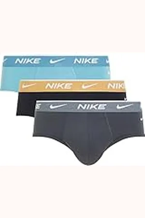 Nike Brief 3pk Ropa Interior, Denim Turq./Infi Gold/Ant Move WB, XL para Hombre