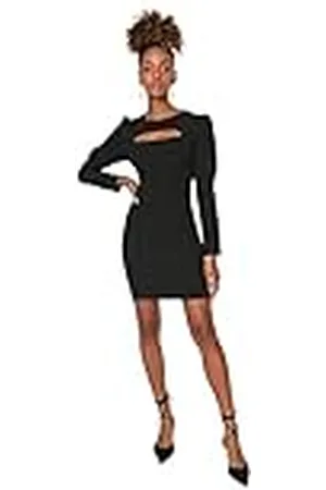 Trendyol Woman Mini Bodycon Choker High Neck Woven Dress Vestido, , 36 para Mujer