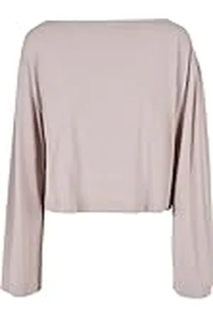 Urban classics Manga Larga con Cuello de Barco Corto Modal para Mujer Camiseta, , S