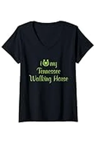 Hip Mujer Entrenador de espectáculos ecuestres I Love My Tennessee Walking Horse Camiseta Cuello V