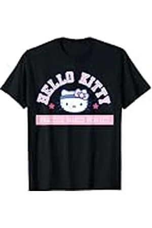 Sanrio Hello Kitty Camiseta Unisex Niños Manga Corta T-Shirt Camisa Negra Talla Pequeña EU S