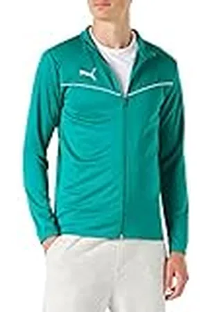 PUMA Hombre Chaqueta De Entrenamiento, Verde (Pepper Green- White), M