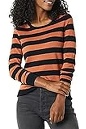 Amazon Jersey de Cuello Caja Ligero de Manga Larga (Disponible en Tallas Grandes) Mujer, , S