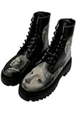 Dogo Women Vegan Leather Black Long Boots - Girl With a Pearl Earring Design