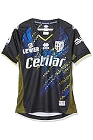 Errea MC Parma Fútbol 3^MG Shop 19/20 - Camiseta Deportiva Unisex para niños, Color Negro, Amarillo y neón Azul, Talla XS