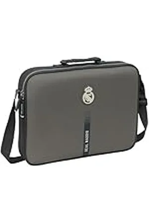 Safta M385 612524385, Real Madrid 3ª EQUIPACIÓN 24/25-Cartera Extraescolares, Maletín Portatodo, Bandolera, Cómoda y Versátil, Calidad y Resistencia, 38x6x28 cm, Color Unisex niños, , M