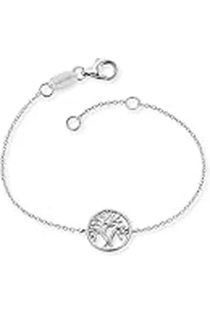 Engelsrufer Pulsera para mujer de de ley y colgante del árbol de la vida, longitudes ajustables, sin níquel, 1,2cm, de ley, No es una piedra preciosa