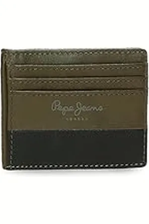 Pepe Jeans Dual Tarjetero Verde 9,5x7,5 cms Piel