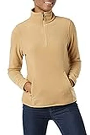 Amazon Chaqueta de Forro Polar con Cremallera de un Cuarto, Manga Larga y Ajuste Clásico (Disponible en Tallas Grandes) Mujer, , XL Grande