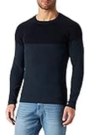 JACK & JONES Jprblaspencer Knit Crew Neck Jersey de Punto, Azul marítimo, XL para Hombre