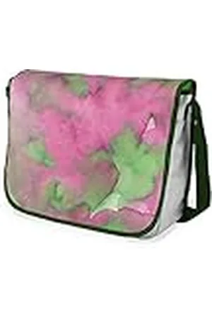 Bonamaison Bolso escolar de mensajero impreso digitalmente con correa caqui para estudiantes, bolsa cruzada, bolsa de mensajero, bolsa de hombro para la escuela, vuelta a la escuela, tamaño: 29 x 36