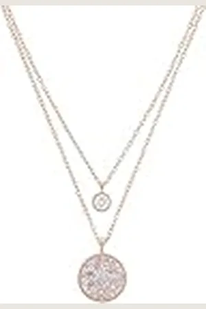 QS by s.Oliver Collar con colgante collar de señoras de acero inoxidable, con cristal, 40/45+3 cm, color rosa, Viene en caja de regalo de joyería