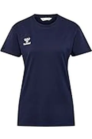 Hummel GO 2.0 Camiseta S/S Sportshirt Mujer Manga Corta para Deporte, Fitness & Tiempo Libre - Camiseta básica de 100% Algodón Orgánico - Material Elástico - Cuello Redondo