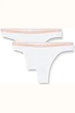 Emporio Armani Essential Studs Logo 2-Pack Thong Ropa Interior, , M De Las Mujeres