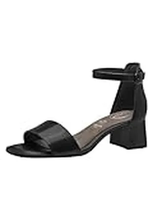 Tamaris Comfort 8-88304-42 022 Black Nappa Absatzsandale Komfortable Mehrweite Alltagsschuh Festlich Elegant, Sandalia con talón Mujer, Color , 39 EU Ancho