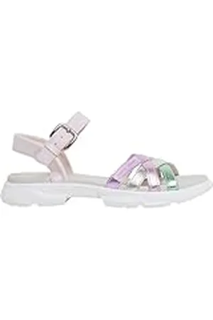 Pepe Jeans Ventura Metal Sandalia para Niñas, Gris (Plata), 4.5