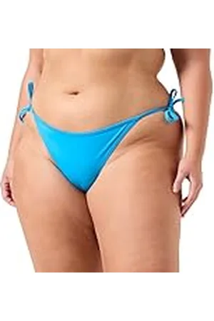 Calvin Klein Mujer Parte Inferior de Bikini Anudable en el Lateral Deportivo, Azul (Malibu Blue), XL