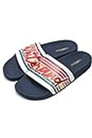 THE WHITE BRAND Old School, Sandalias con Punta Abierta Unisex niño, Azul (Navy Navy), 29 EU