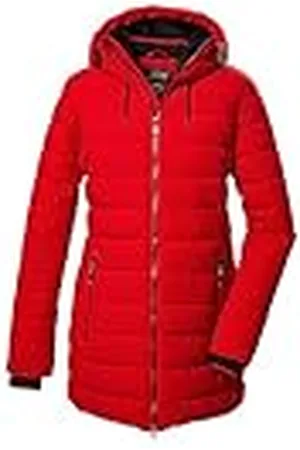 Killtec Mujer Parka/parka acolchada con capucha KOW 55 WMN QLTD PRK, dunkelrot, 36, 41809-000