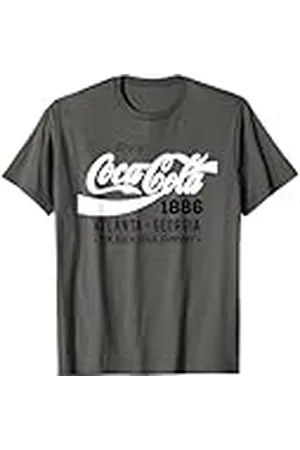 Coca-Cola Logotipo clásico de Coca Cola en blanco y negro Camiseta