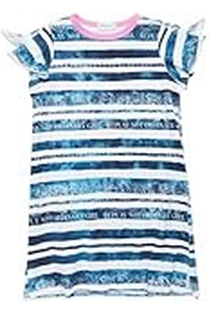 Replay Sg3239 Vestido, 010 White/Blue Striped, 10 años para Niñas