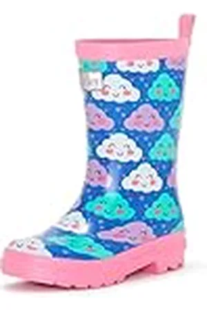 Hatley Regenstiefel Printed Wellington Rain Boot, Botas de Lluvia Bebé-Niñas, Wolken-Cheerful Clouds, 20 EU