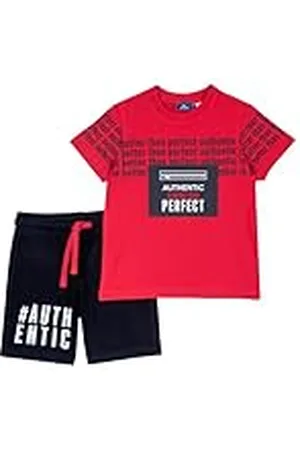 chicco Conjunto Bebé con Camiseta y Pantalones Cortos con Cintura Elástica, con Gráficos Modernos y a la Moda, 100% Algodón, Lavable en Lavadora, Ropa Niño y Chico, Diseñado en Italia