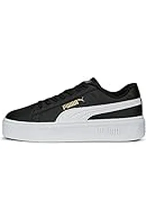 PUMA Smash Platform V3, Zapatillas Mujer, Black White Gold, 42 EU