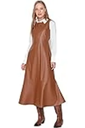 Trendyol Vestido Tejido de Cuello Cuadrado estándar Regular con diseño de Mujer, , 38