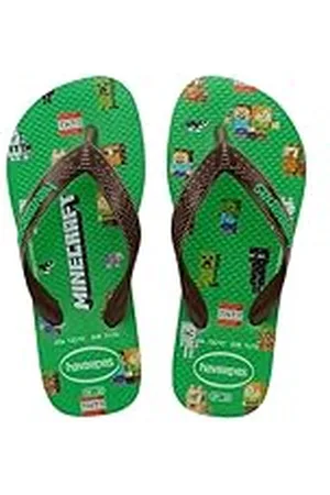 Havaianas Minecraft, Chanclas, para Unisex bebé, Hoja Verde, 27/28 EU