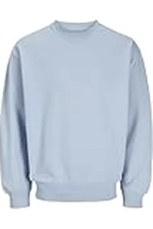JACK & JONES Jjecharge Sudadera con Cuello Redondo Noos, Color Azul, S para Hombre