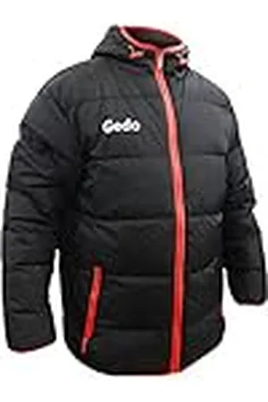 Gedo LF131403 Parka frío, Hombre, Negro-Rojo Fluo, 2XL