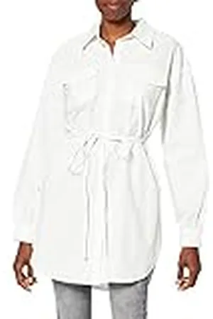 NA-KD Oversized Belted Shirt Camisa, , 38 para Mujer