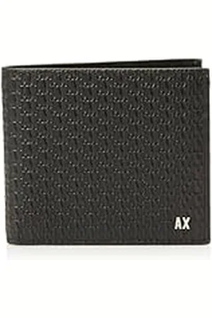 Armani Exchange Cartera de Hombre Elba, Essential, Mini Logotipo de Metal, bi-Fold, , Talla única, Casual