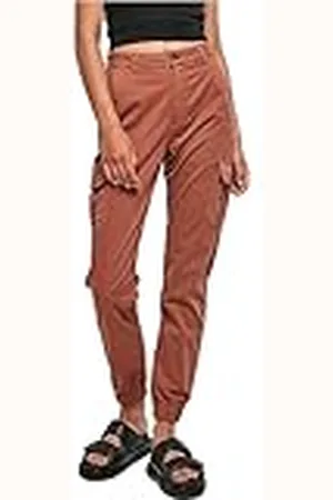 Urban classics Ladies High Waist Cargo Pants, Pantalones Mujer,