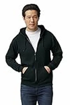 Gildan Sudadera con capucha, cremallera y forro polar, estilo G18600, Sudadera con capucha para Hombre, , XL