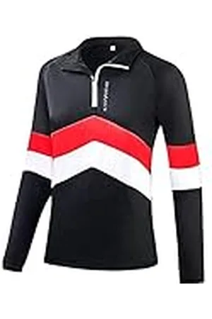 Black Crevice Camiseta Funcional con Cremalleras para Mujeres I Camisa Funcional Mujeres de poliéster-Elastano I Camiseta Deportiva regula Humedad I Camisa cómoda Mujeres