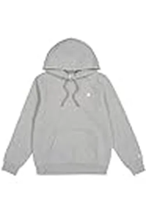 Champion Legacy Basics W-Light Powerblend Fleece Sudadera con Capucha, Gris Melange Claro, M para Mujer