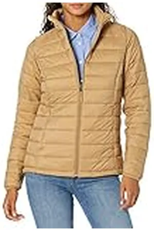 Amazon Chaqueta Acolchada Ligera de Manga Larga, Plegable, Resistente a la Lluvia (Disponible en Tallas Grandes) Mujer, , S