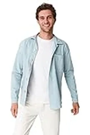Trendyol Chaqueta Regular Lisa con Cuello de Camisa Abrigo, , XL para Hombre