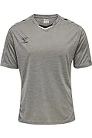 Hummel Camiseta de Manga Corta para Hombre Hmlcore Xk Poly Jersey S/S, Hombre, Camiseta, 211455, Gris, Extra-Large