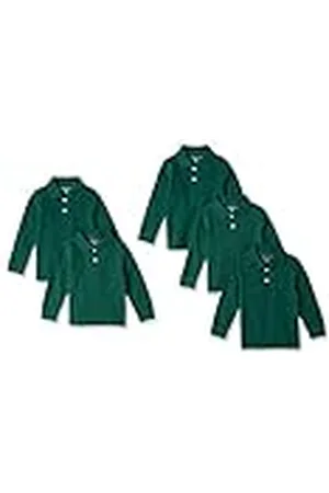 Amazon Polos de Piqué de Manga Larga Niño, Pack de 5, , 3 años