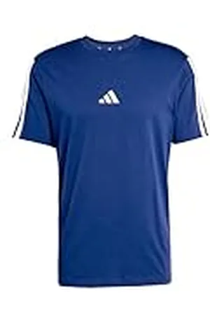 adidas Essential - Camiseta de Punto para Hombre con Tres Rayas (Paquete de 1)