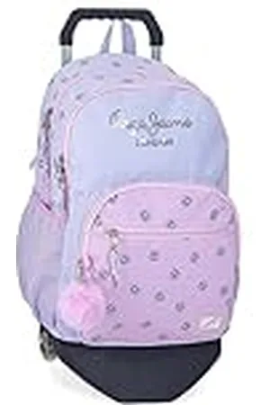 Pepe Jeans Becca Mochila Escolar Doble Compartimento con Carro 32x46x22 cms Poliéster 32,38L