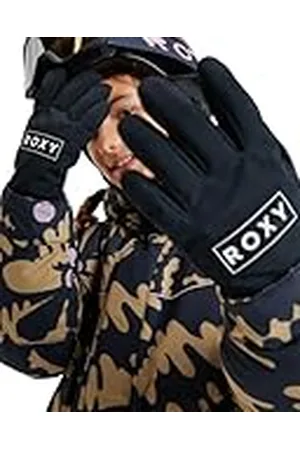 Roxy FRESHFIELD - Guantes para niña, color negro, talla M