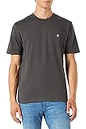 Marc O’ Polo Marc OߴPolo Hombre Camiseta de punto de algodón orgánico con cuello redondo, Gris (Grau), L