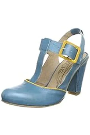 Virus Moda 920184 - Zapatos de tacón de Cuero para Mujer, Color Azul, Talla 39